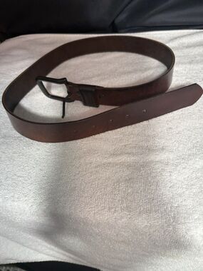 3 Brown Belts 2/Leather 1 Woven Sz LG 39-41” umbranded
